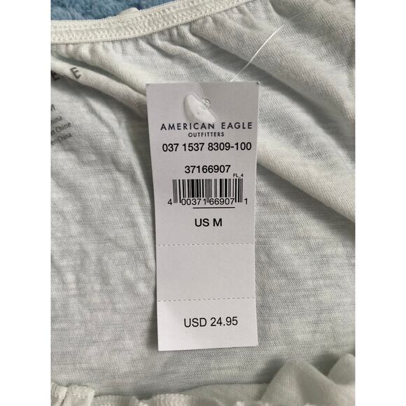 NWT American Eagle Outfitters White Crop Top shirt Size M - Picture 8 of 9